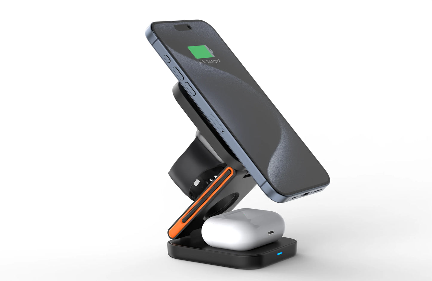 30W 3 in 1 Wireless Charger Phone Magnetic Foldable Wireless Charging Station for iPhone 16 15 14 13Pro Apple Watch 8 9 Airpods Casever