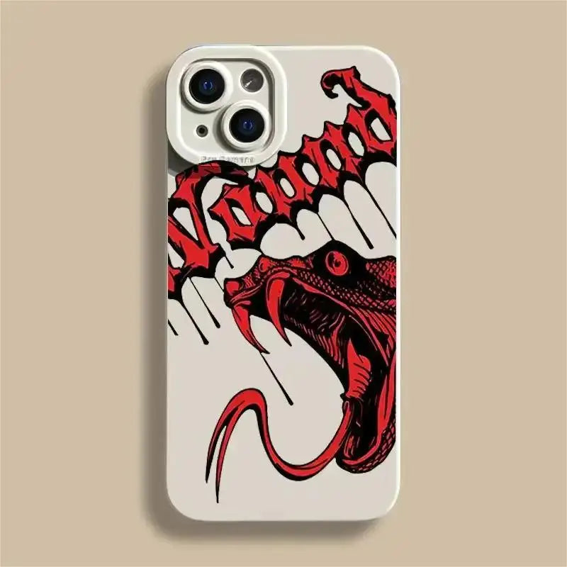 Black Snake Graphic Phone Case For iPhone 11 12 13 14 15 Pro Max X XS Max XR 8 7 Plus SE2020 Mini Shockproof Soft Silicone Cover Casever