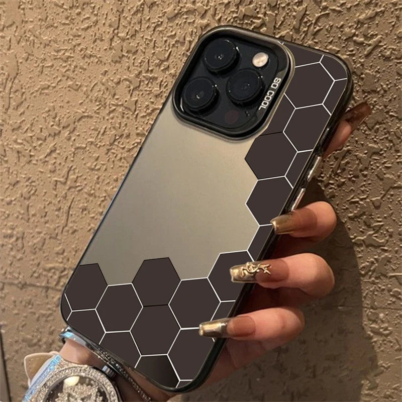 Case For Xiaomi Redmi Note 13 12 11 10 Pro Plus 12S 11S Redmi 13 12 13C Fashion Honeycomb Electroplate Shockproof Phone Cover Casever