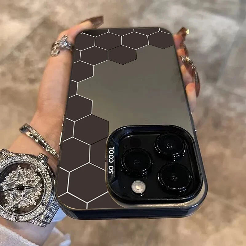 Case For Xiaomi Redmi Note 13 12 11 10 Pro Plus 12S 11S Redmi 13 12 13C Fashion Honeycomb Electroplate Shockproof Phone Cover Casever