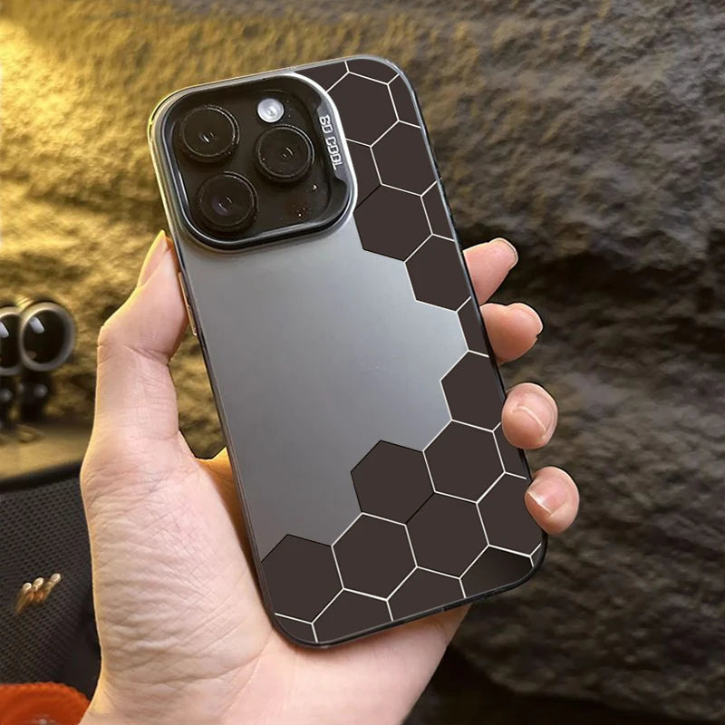 Case For Xiaomi Redmi Note 13 12 11 10 Pro Plus 12S 11S Redmi 13 12 13C Fashion Honeycomb Electroplate Shockproof Phone Cover Casever