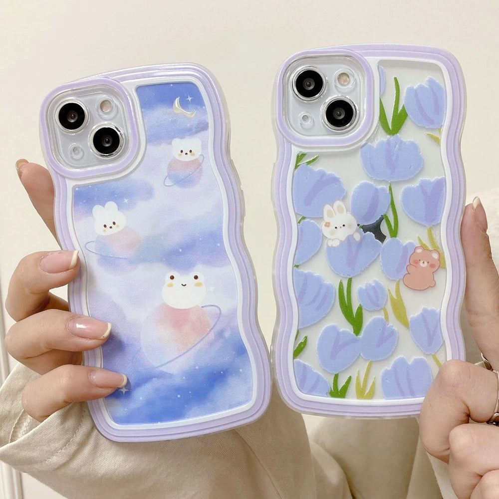 Case For Xiaomi Redmi Note 5A Note 8 Pro Redmi Note 9 9S 9 Pro max Note4 Note5 Lens Protective Cover Phone Cases Cute Curly Wavy Casever