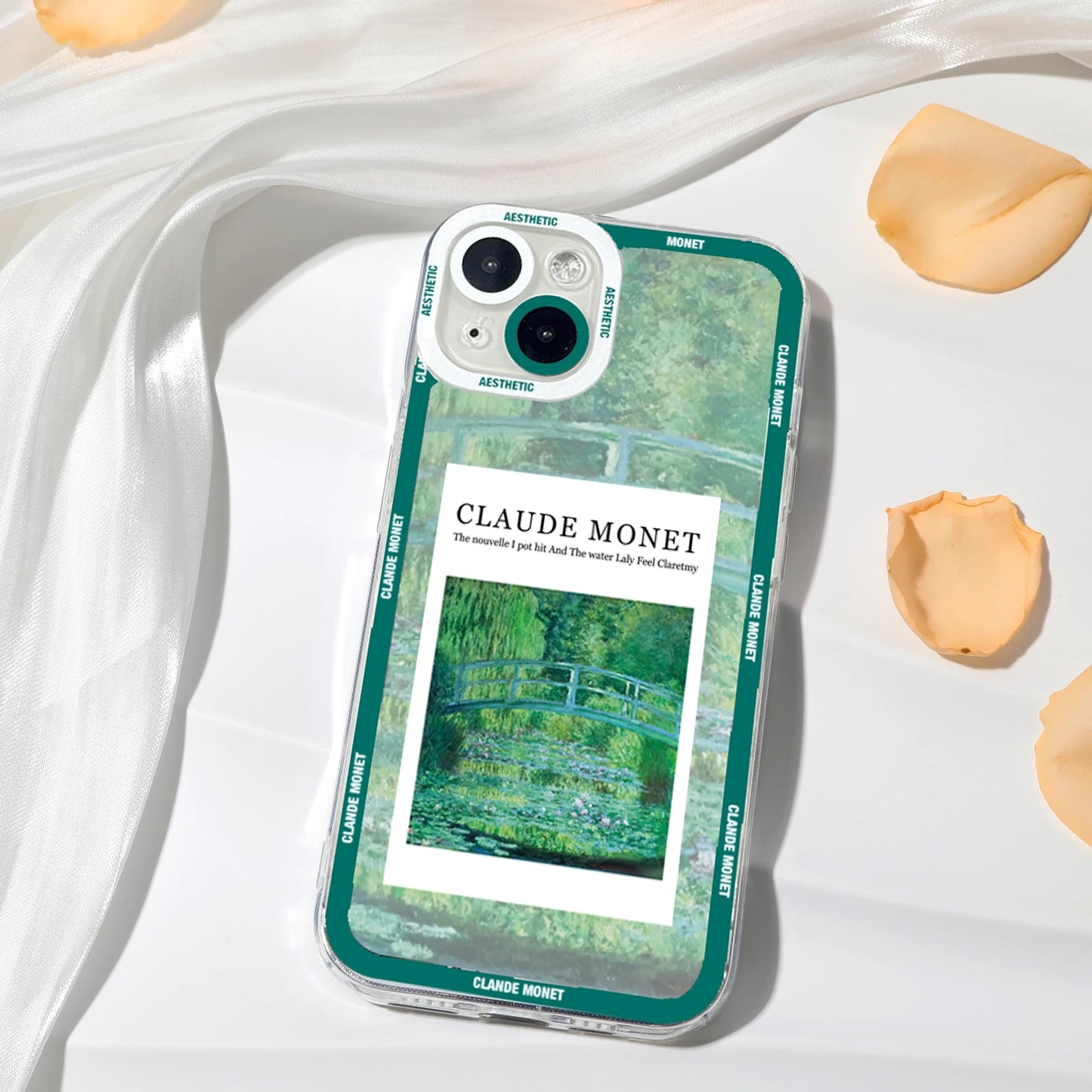 Claude Monet Arts Oil Painting Phone Case For iPhone 16 11 13 12 Pro Max XS X XR 7 8 Plus Soft Cover For iPhone 15 14 16 Pro Max Casever