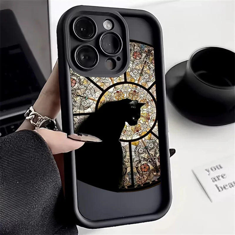 Cool Black Cat Soft Silicone Phone Case for Xiaomi POCO X6 X5 F5 M6 Pro X3 NFC Mi 13T 12T 14 13 12 11 Lite 5G NE Soft Cover Casever