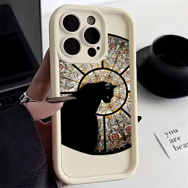 Cool Black Cat Soft Silicone Phone Case for Xiaomi POCO X6 X5 F5 M6 Pro X3 NFC Mi 13T 12T 14 13 12 11 Lite 5G NE Soft Cover Casever