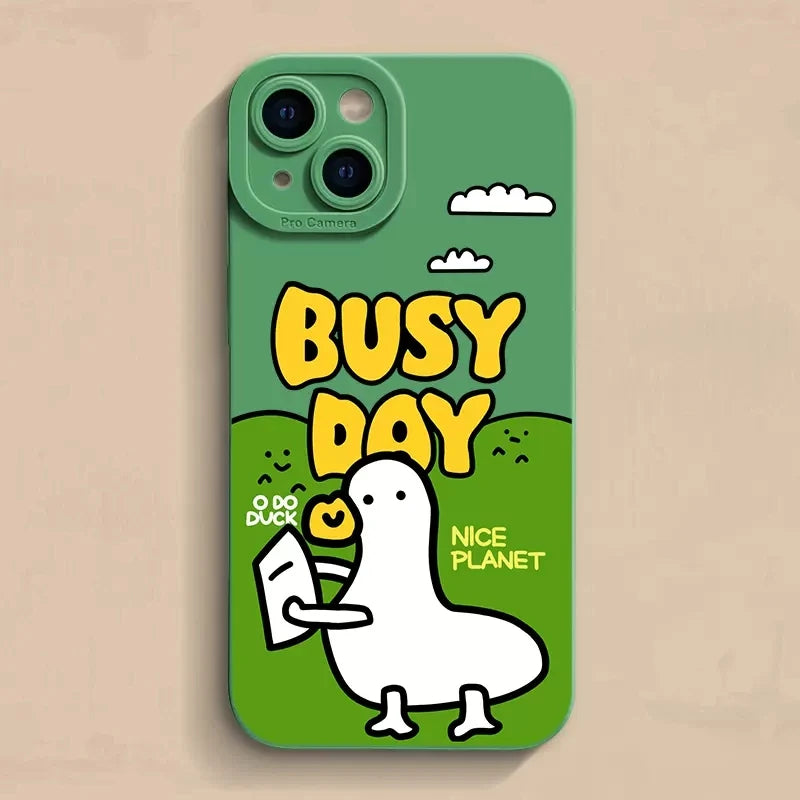 For Samsung M54 M53 M33 M23 Note 10 Plus 20 S21 Ultra S20 S22 S23 FE Cute Cartoon Duck Silicone Phone Case Casever