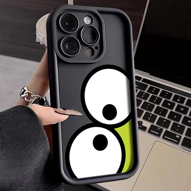 For Xiaomi 13T Pro Case for Xiaomi 14 12T 12 11 Lite Redmi Note 12 11 10 Pro Max Plus 4G 5G 12C POCO F3 F5 Cover Frog Eye Cases Casever