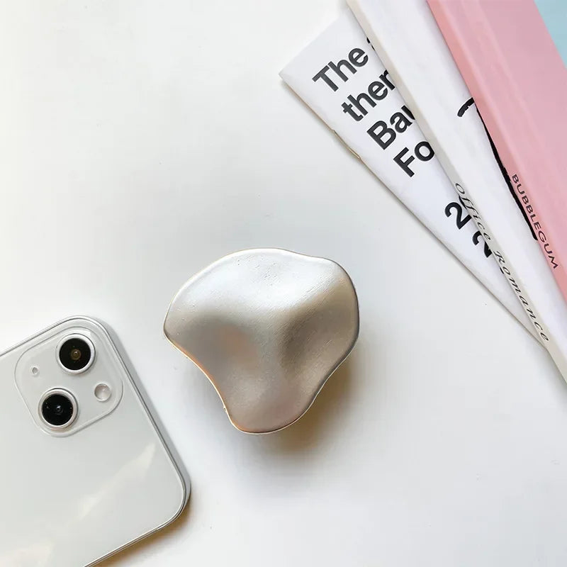 Grip Holder 3D Pop Sockets Finger Grips Tok Phone Electroplated Metal Phone Stand Creative Desktop Stand with A Sense of Luxury Casever