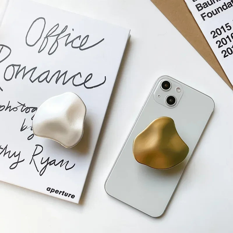 Grip Holder 3D Pop Sockets Finger Grips Tok Phone Electroplated Metal Phone Stand Creative Desktop Stand with A Sense of Luxury Casever