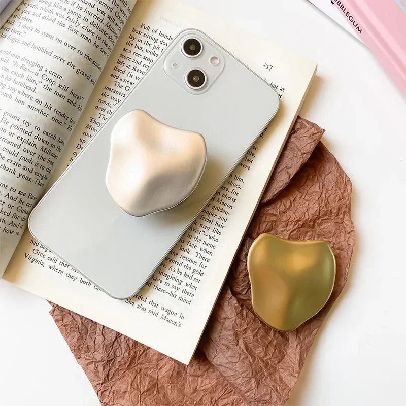 Grip Holder 3D Pop Sockets Finger Grips Tok Phone Electroplated Metal Phone Stand Creative Desktop Stand with A Sense of Luxury Casever