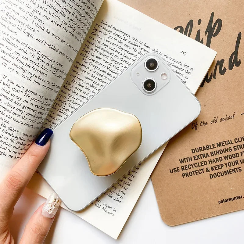 Grip Holder 3D Pop Sockets Finger Grips Tok Phone Electroplated Metal Phone Stand Creative Desktop Stand with A Sense of Luxury Casever