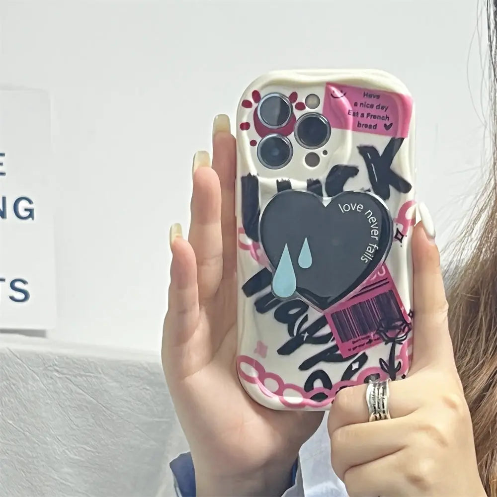 Pink grid heart Phone Case For Xiaomi Mi 14 13T 12T 11 Lite 5G NE 11i 12 13 10T 10i POCO X3 Pro NFC X4 GT X6 X5 F3 F4 Cover Casever