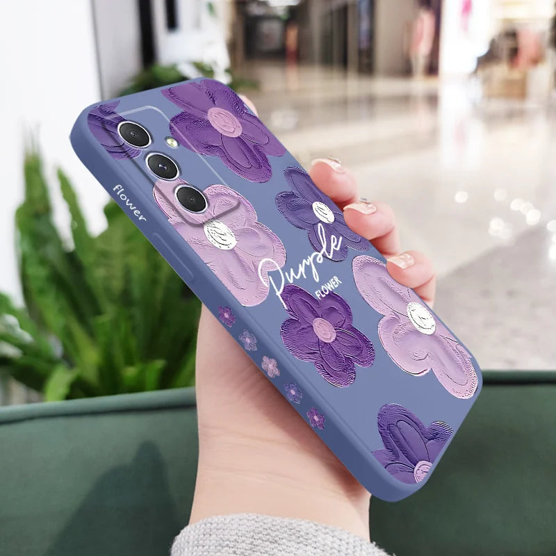 Purple Flower Case For Samsung Casever