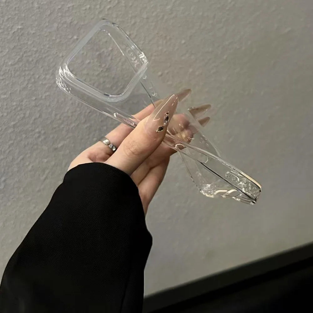 Original Simple Transparent Case For iPhone 17 Air 16 15 14 13 12 11 Pro Max X XS Max XR 7 8 Plus SE3 Soft TPU Silicone Cover