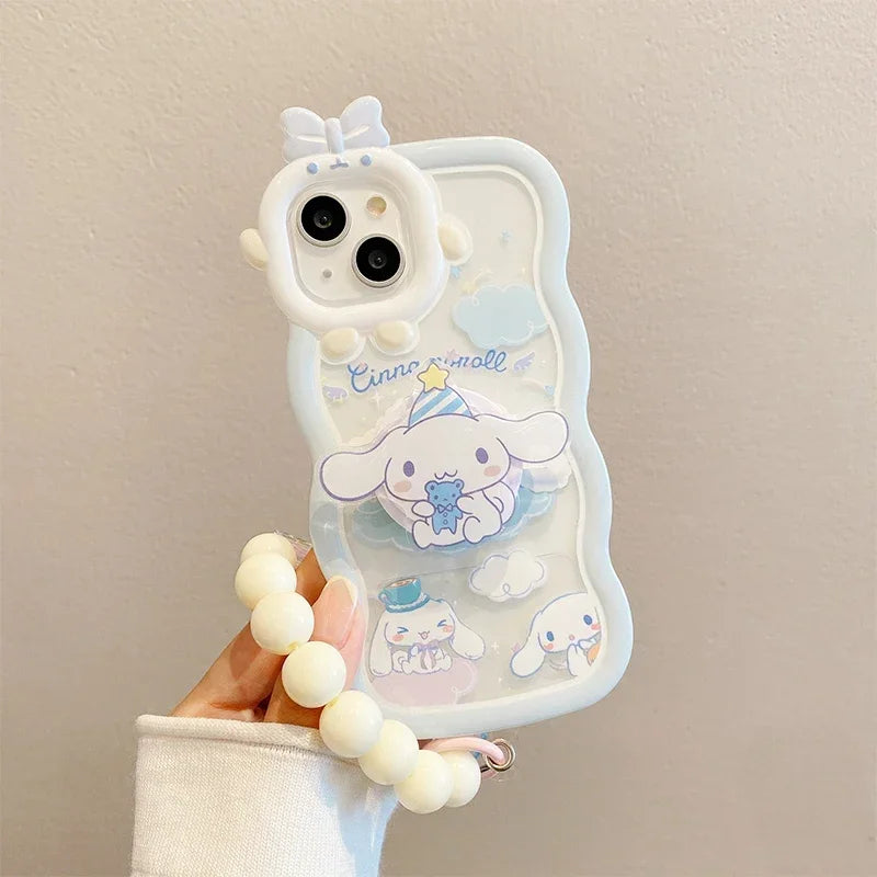 Sanrio Cinnamoroll iPhone14 Mobile Phone Case Kawaii Cute 13 12 11 X Xs Pro Plus Max Protective Shell Holder Kids Toys for Girls Casever