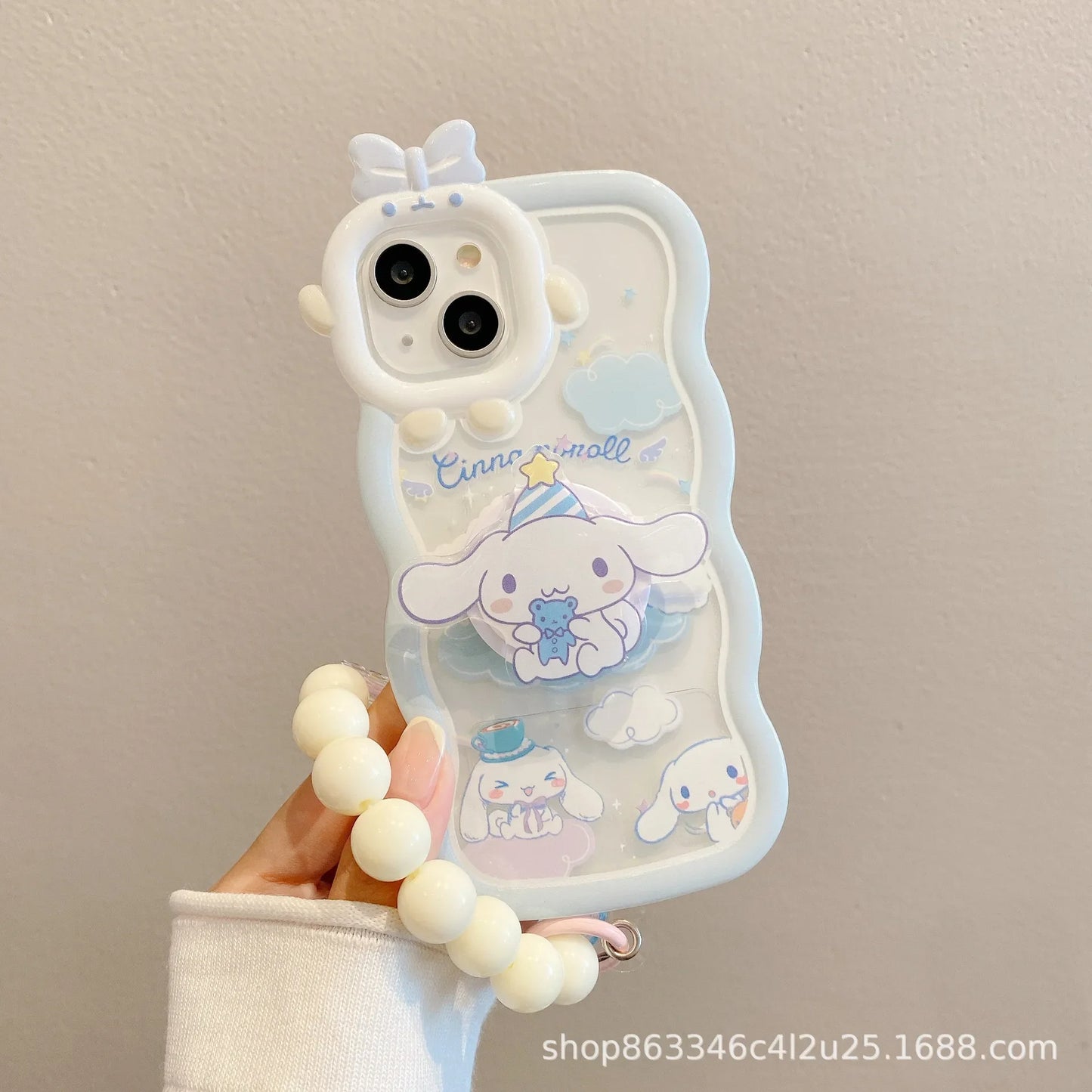Sanrio Cinnamoroll iPhone14 Mobile Phone Case Kawaii Cute 13 12 11 X Xs Pro Plus Max Protective Shell Holder Kids Toys for Girls Casever