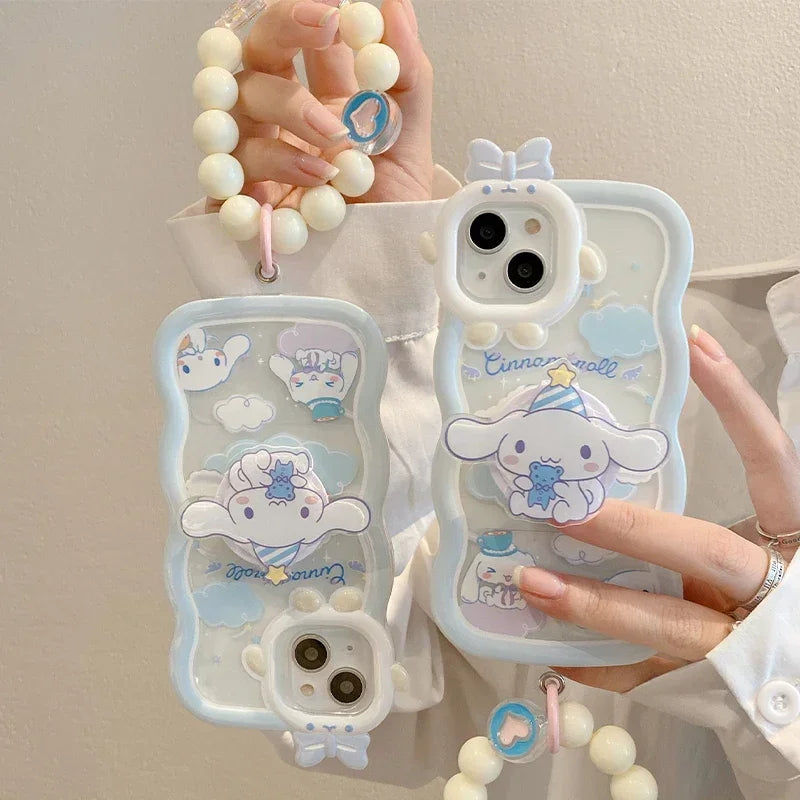 Sanrio Cinnamoroll iPhone14 Mobile Phone Case Kawaii Cute 13 12 11 X Xs Pro Plus Max Protective Shell Holder Kids Toys for Girls Casever