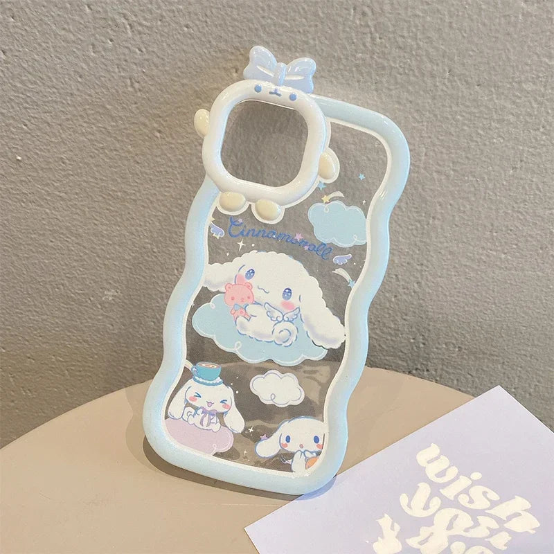 Sanrio Cinnamoroll iPhone14 Mobile Phone Case Kawaii Cute 13 12 11 X Xs Pro Plus Max Protective Shell Holder Kids Toys for Girls Casever