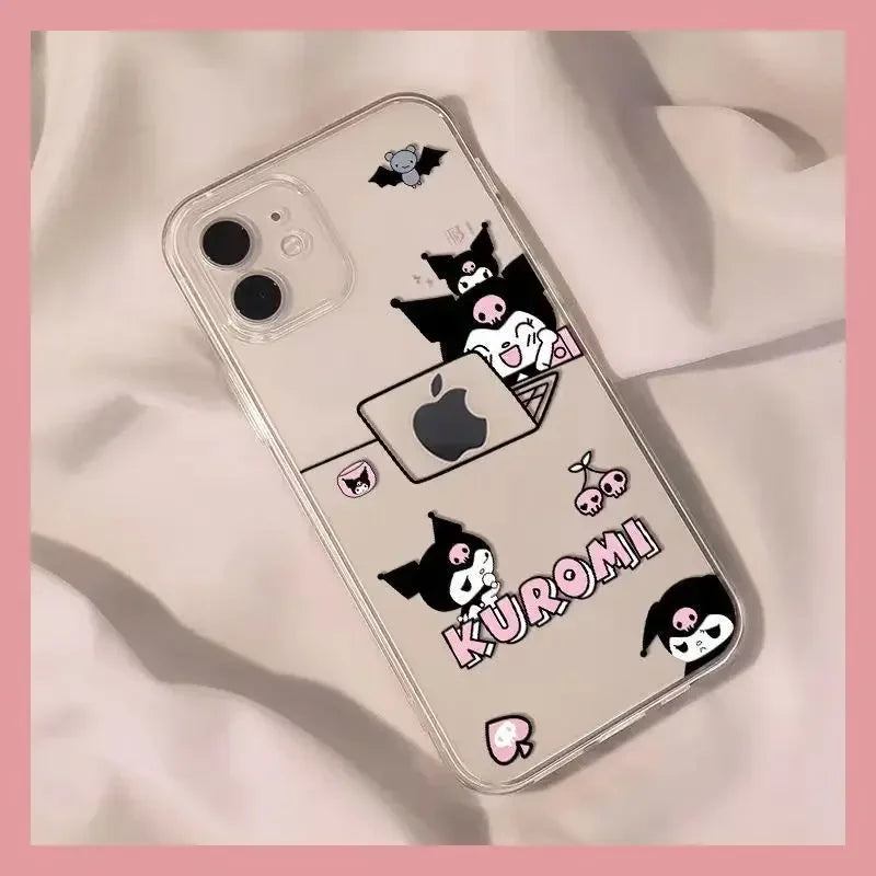 Sanrio Cinnamoroll iPhone14 Mobile Phone Case Kawaii Cute 13 12 11 X Xs Pro Plus Max Protective Shell Holder Kids Toys for Girls Casever