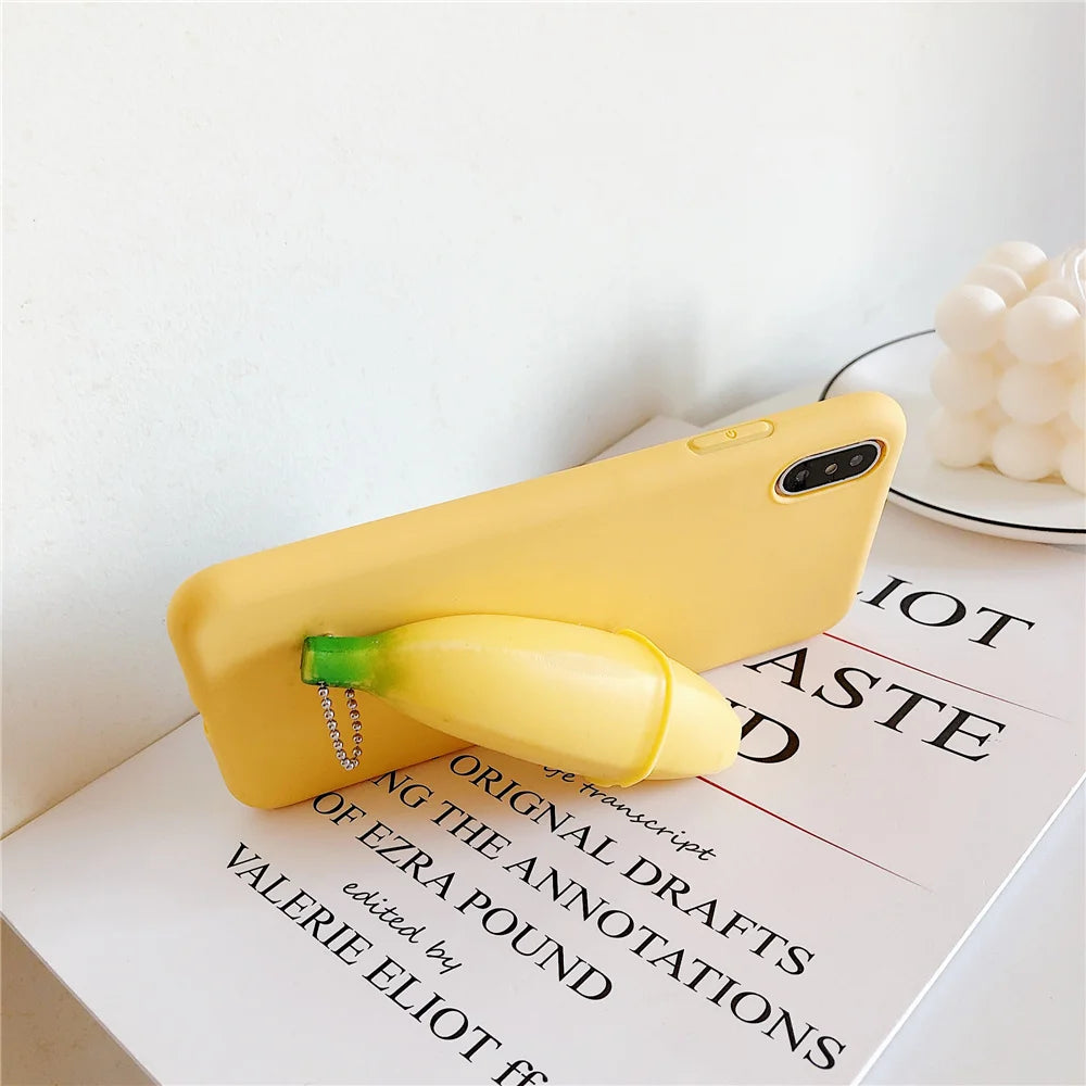 Stress Reliever Peeled banana pop Phone Case For Samsung Galaxy S8 S9 S10 Lite S10e S21 S20 FE S22 Ultra Plus Cover Coque Casever
