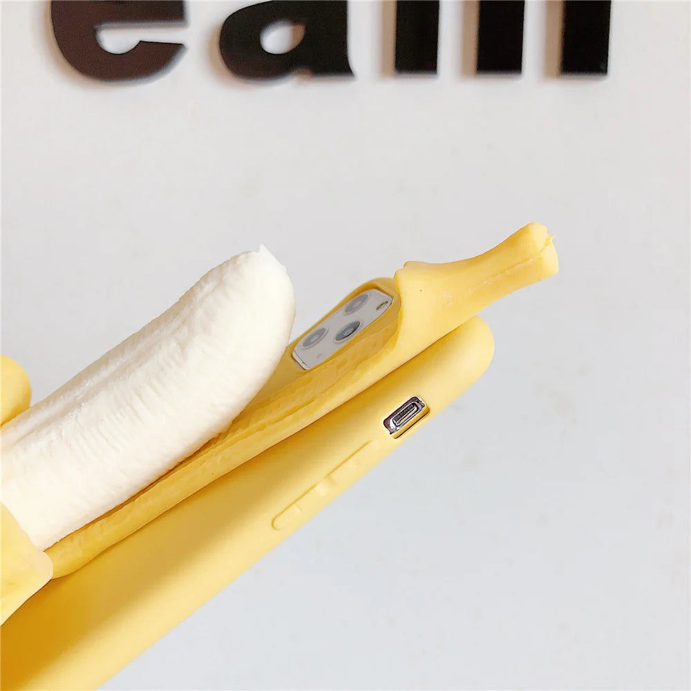 Stress Reliever Peeled banana pop Phone Case For Samsung Galaxy S8 S9 S10 Lite S10e S21 S20 FE S22 Ultra Plus Cover Coque Casever