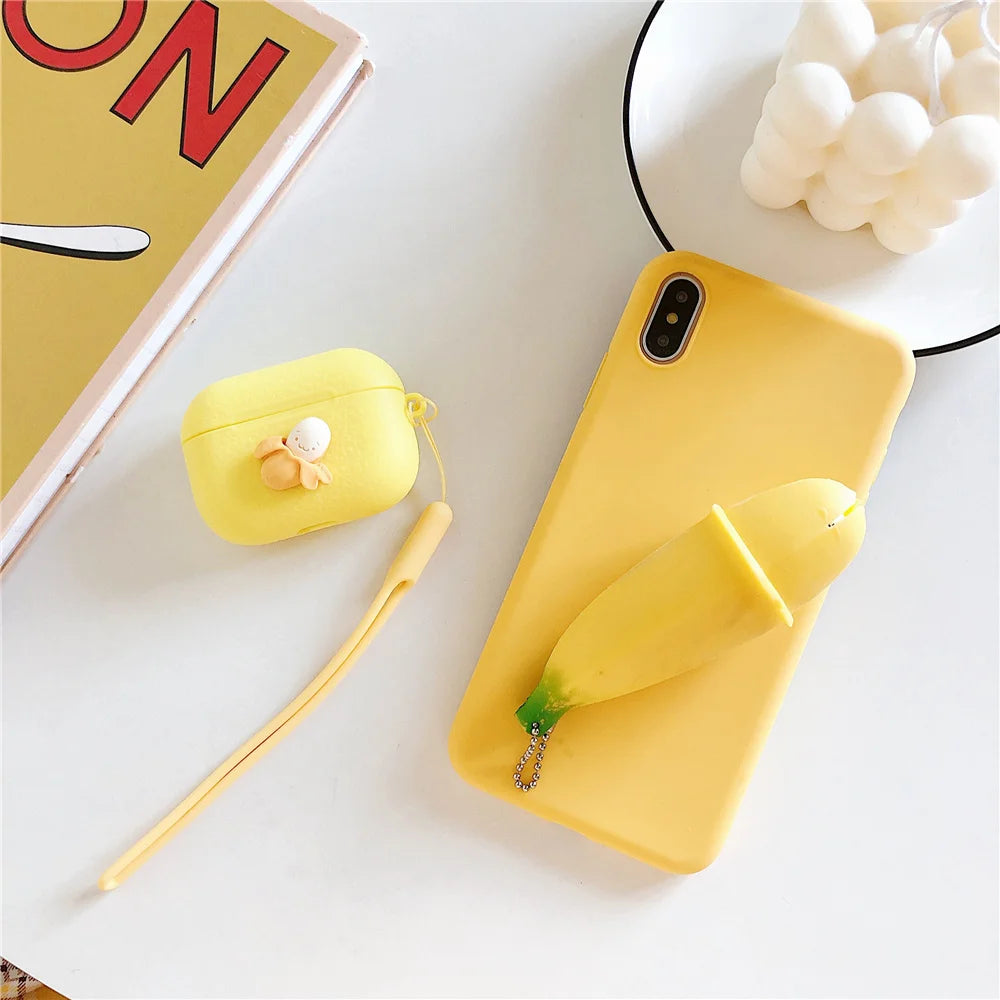 Stress Reliever Peeled banana pop Phone Case For Samsung Galaxy S8 S9 S10 Lite S10e S21 S20 FE S22 Ultra Plus Cover Coque Casever