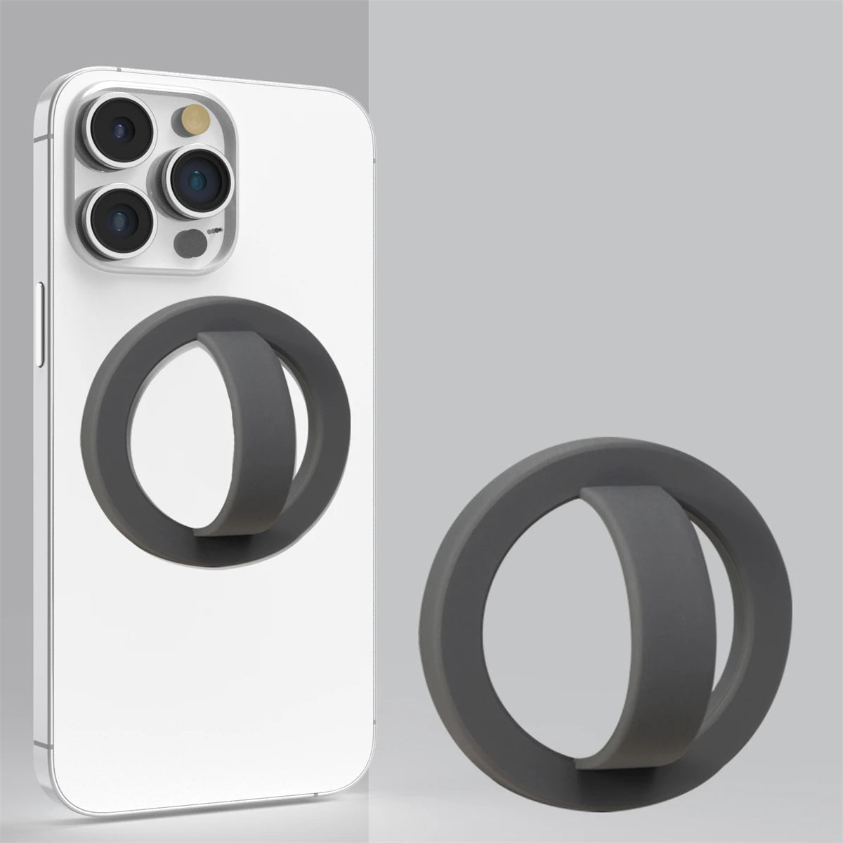 Strong Magnetic Liquid Silicone Comfortable Circular Grip Phone Holder For MagSafe Powerful Grip For iPhone 15 Ring Holder Casever