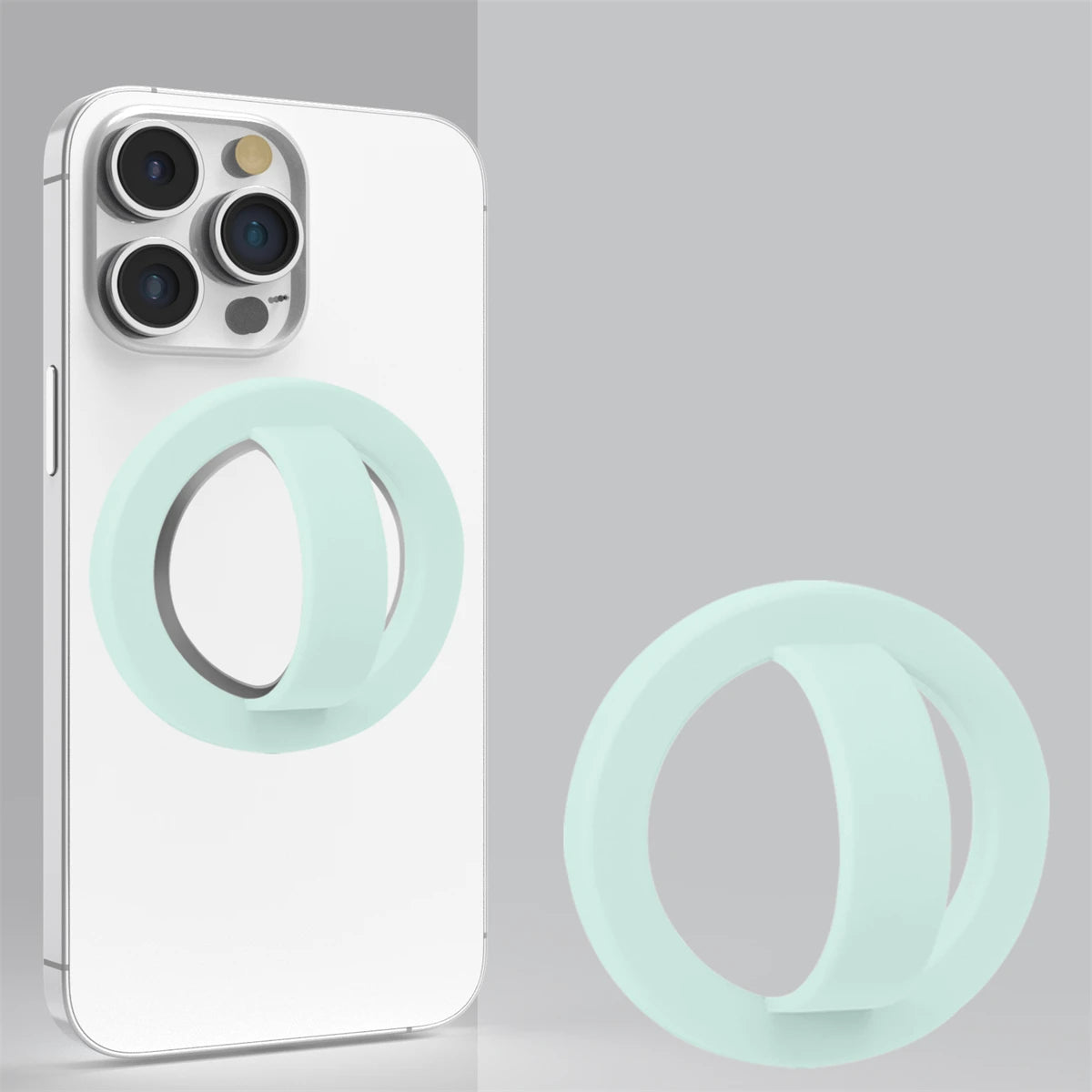 Strong Magnetic Liquid Silicone Comfortable Circular Grip Phone Holder For MagSafe Powerful Grip For iPhone 15 Ring Holder Casever