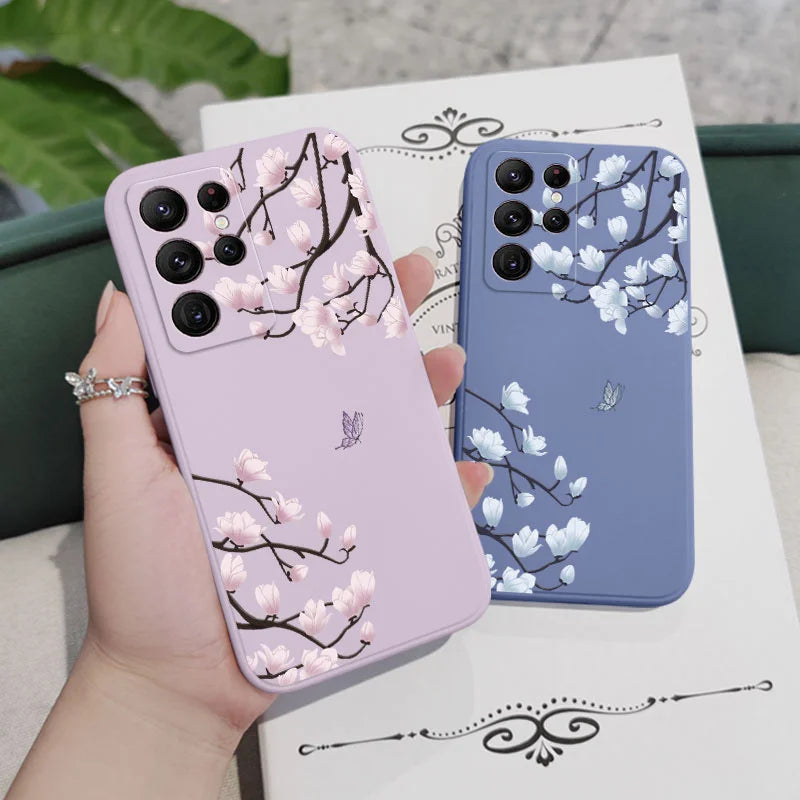 Tree Branch Phone Case For Samsung Galaxy S24 S23 S22 S21 S20 Ultra Plus FE S10 S9 S10E Note 20 ultra 10 9 Plus Cover Casever