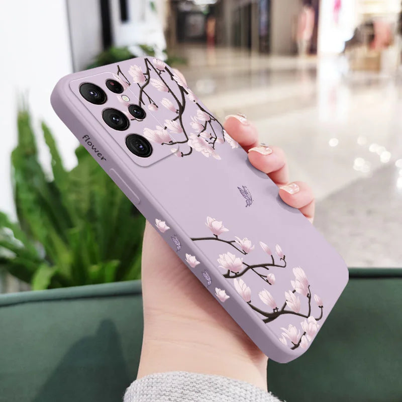 Tree Branch Phone Case For Samsung Galaxy S24 S23 S22 S21 S20 Ultra Plus FE S10 S9 S10E Note 20 ultra 10 9 Plus Cover Casever
