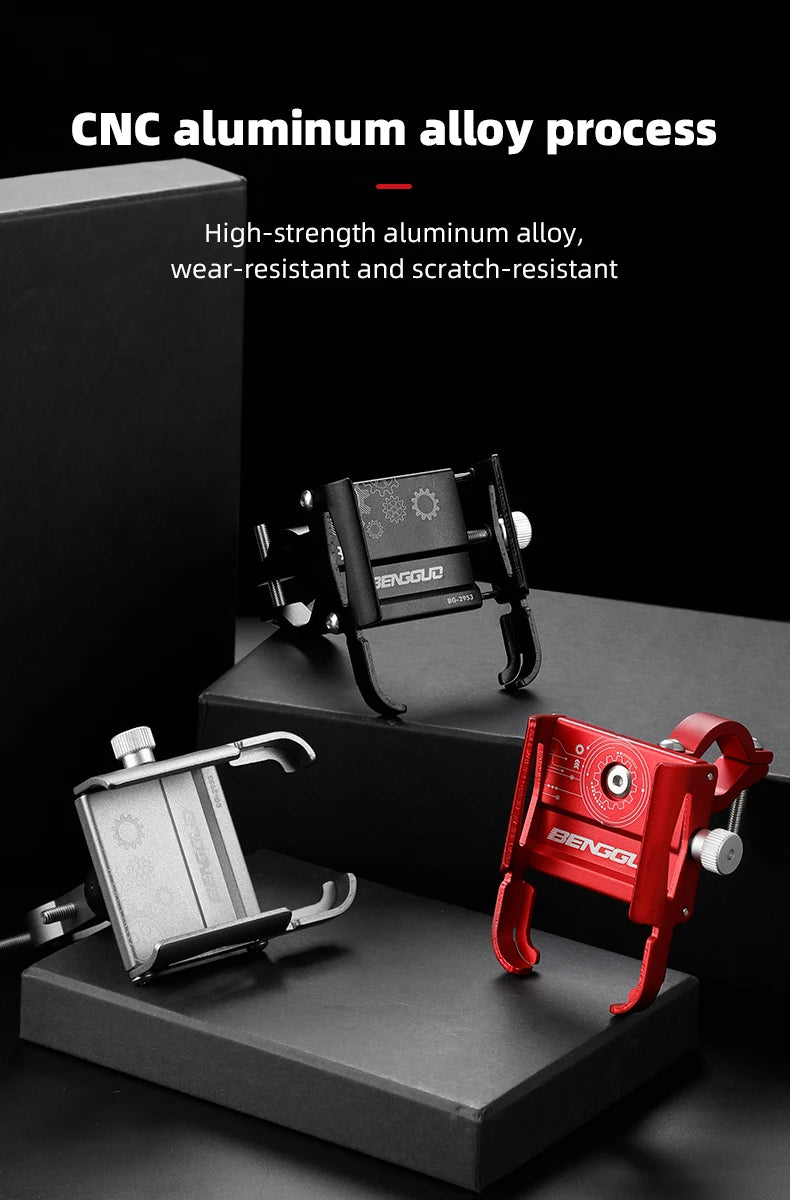 Untoom Motorcycle Scooter Phone Mount Stand Bicycle Holder Aluminum Alloy Adjustable Bike Phone Bracket Cycling Accessories Casever