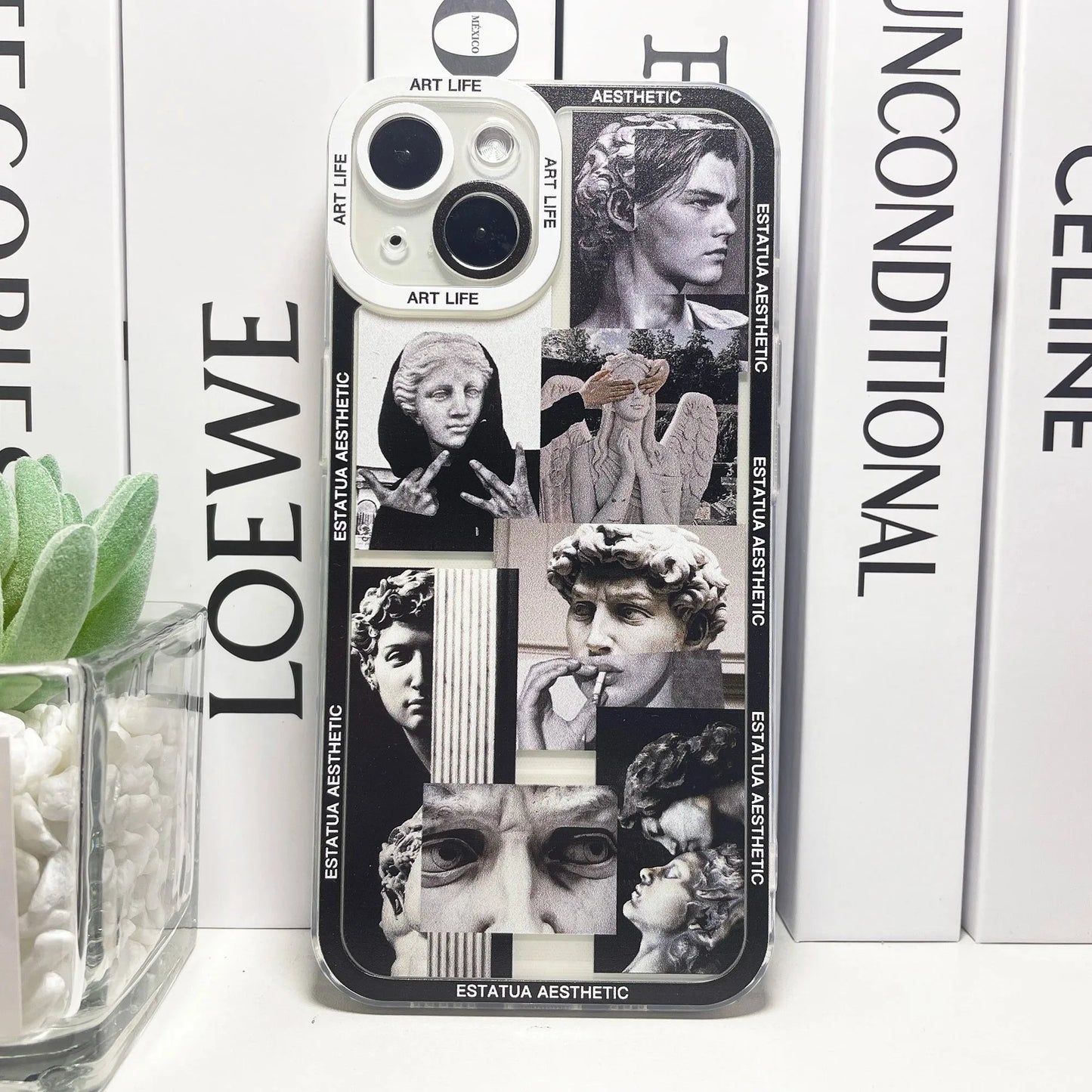 Van Gogh David Stickers Collage Art Aesthetic Phone Case For Samsung Galaxy S10 S20 S21 S22 S23 S24 FE Plus Ultra Note 20 Casever
