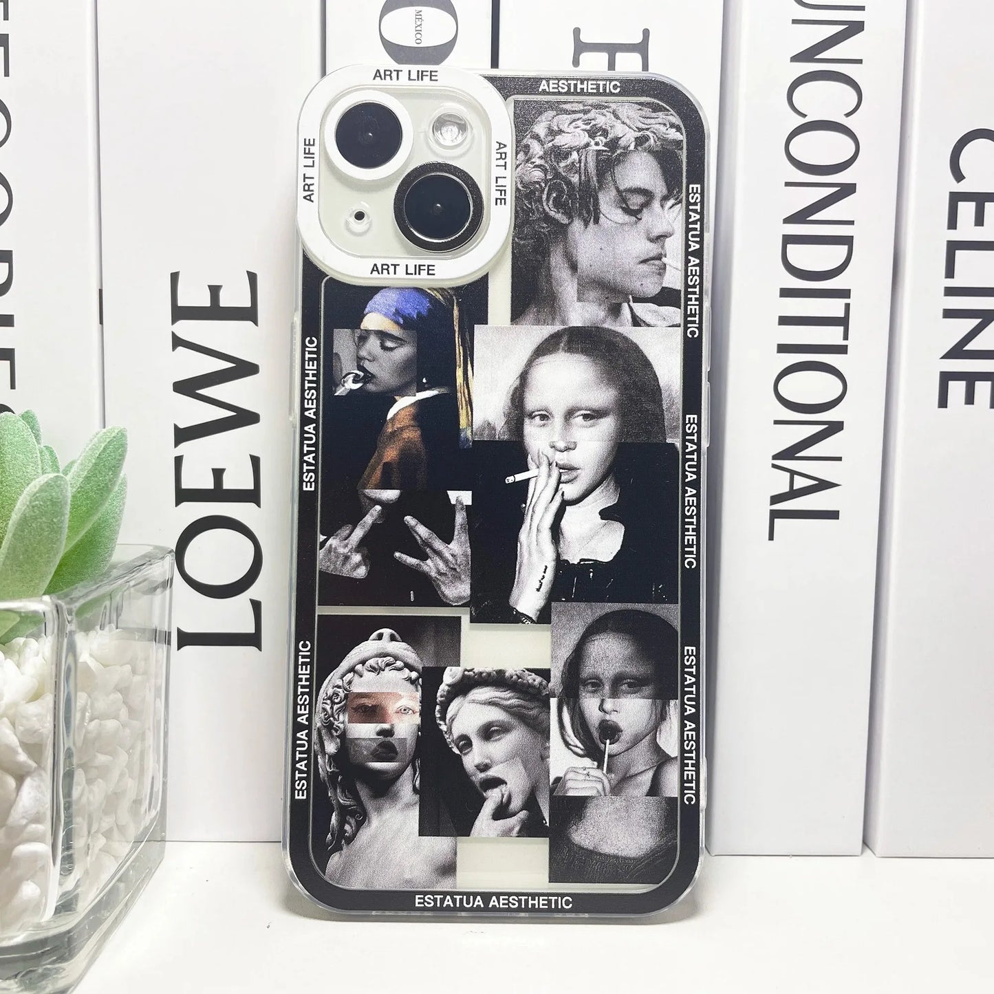 Van Gogh David Stickers Collage Art Aesthetic Phone Case For Samsung Galaxy S10 S20 S21 S22 S23 S24 FE Plus Ultra Note 20 Casever