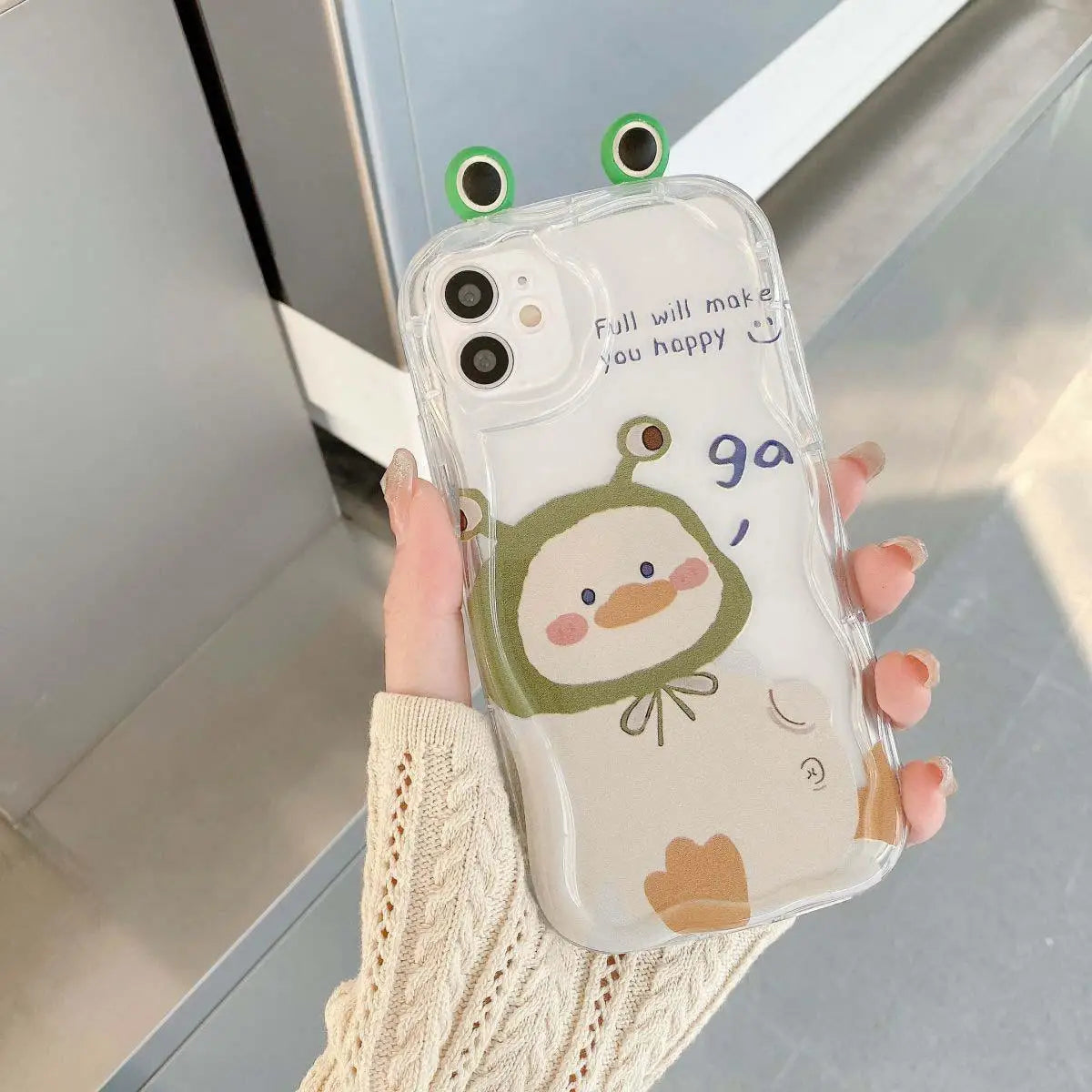 3D Cat Ears Frog Eyes Cute Shy Animal Case for Samsung Galaxy S22 Plus S23 S24 Ultra S20 FE A55 A35 A54 A53 A52 A15 A14 5G A32  Casever