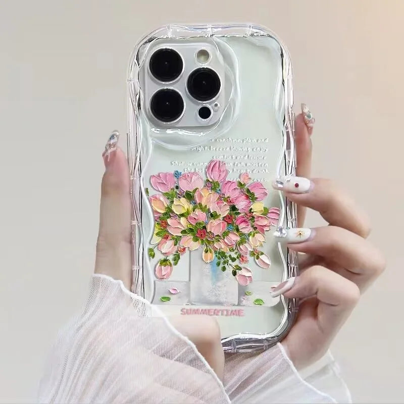 Flowers Phone Case For VIVO Y17S Y21 Y19 Y17 Y11 Y20 Y22S Y02S Y76 Y35 Y36 Y50 Y77 Y55 Y78 Plus Y11S Y12S Y12A Y33T Y33S Cover  Casever