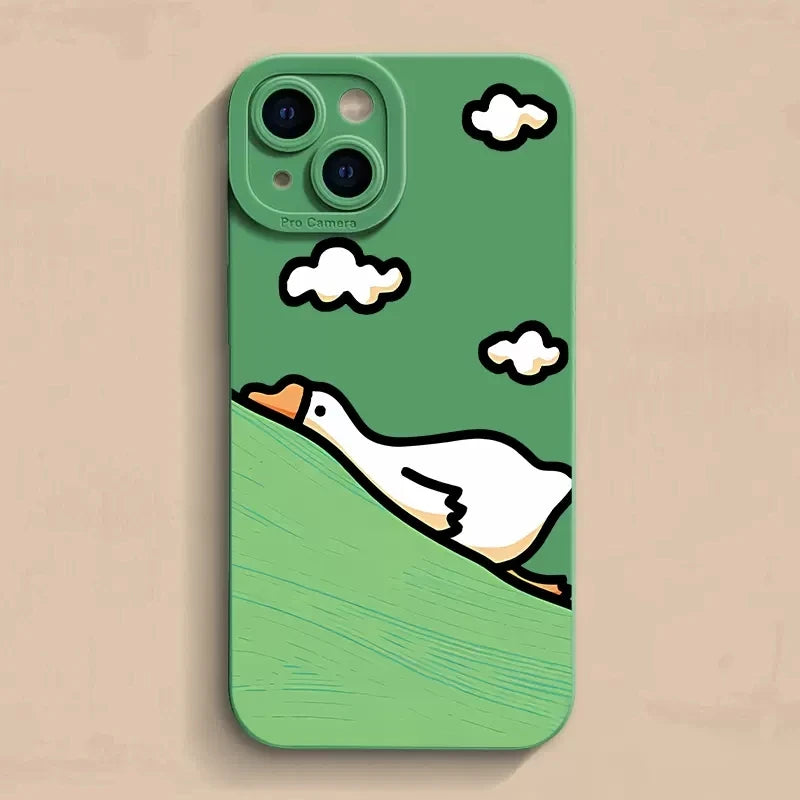 For Samsung M54 M53 M33 M23 Note 10 Plus 20 S21 Ultra S20 S22 S23 FE Cute Cartoon Duck Silicone Phone Case  Casever