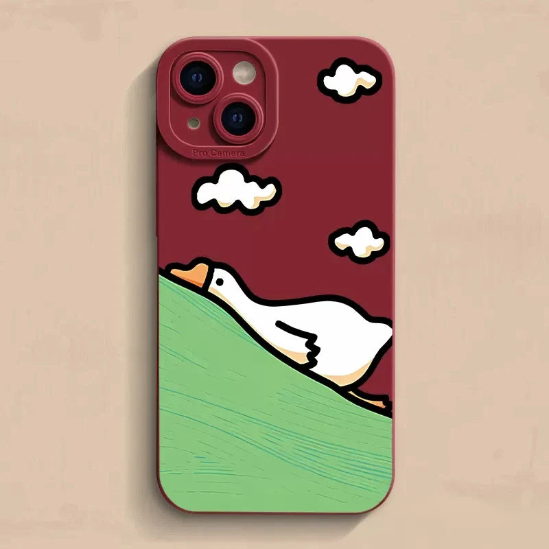 For Samsung M54 M53 M33 M23 Note 10 Plus 20 S21 Ultra S20 S22 S23 FE Cute Cartoon Duck Silicone Phone Case  Casever