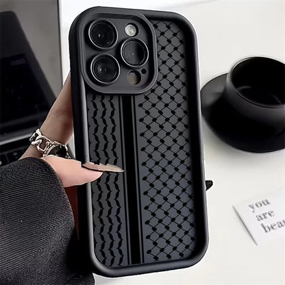 Hattah Keffiyeh Phone Case for IPhone 15 14 13 12 11 Pro Max Mini XR XS X 7 8 Plus Soft TPU Back Cover With Hand Strap  Casever