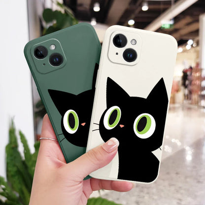 Holy Black Cat Phone Case For iPhone 16 15 14 13 12 11 X XR XS Plus Pro Max Mini Silicone Cover  Casever