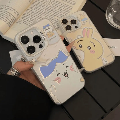 Japan comics Cute Chiikawas Phone Case For iPhone 16 15 14 13 12 11 Pro Max X XR XSMAX 8 7 Plus Candy Matte Shockproof Cover  Casever