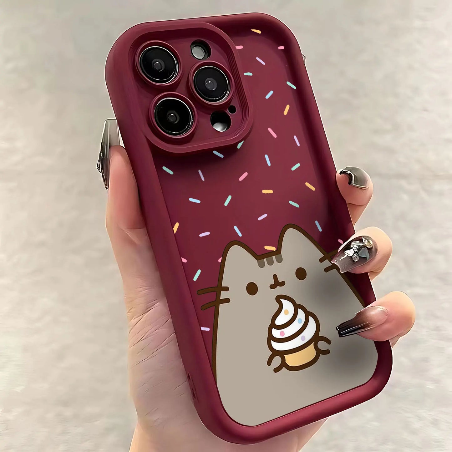 P-Pusheens cat Phone Case for IPhone 16 15 14 13 12 11 Pro Max Mini XR XS X 7 8 Plus Soft TPU Back Cover  Casever