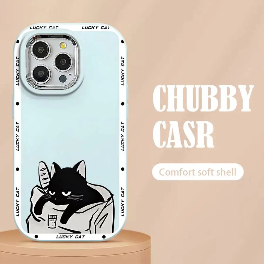 Phone Case for Samsung Galaxy A53 A54 A73 A32 A25 A24 A22 A52 A33 A23 A21s A11 A12 A13 A14 A15 5G Bread Cat  Casever