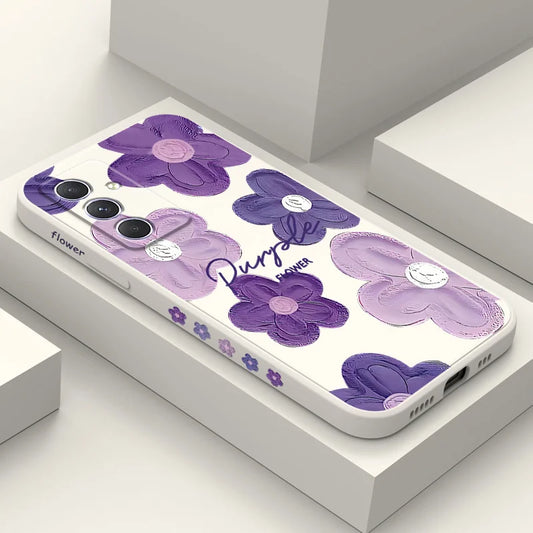 Purple Flower Case For Samsung  Casever