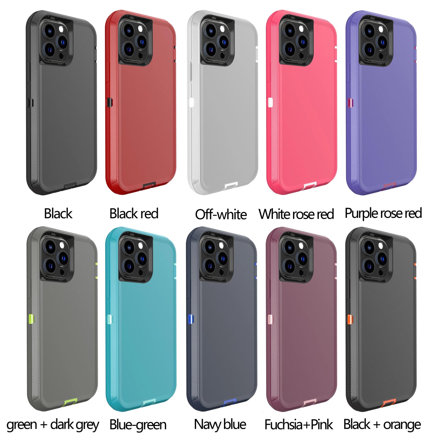 3 IN 1 Heavy Duty Shockproof Case For iPhone-Phone-case-Casever