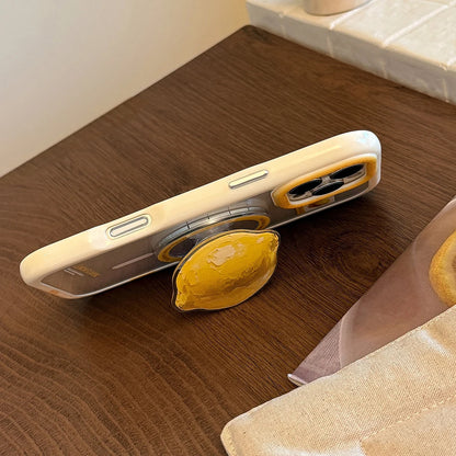 Cute Lemon Clear MagSafe GripTok Case