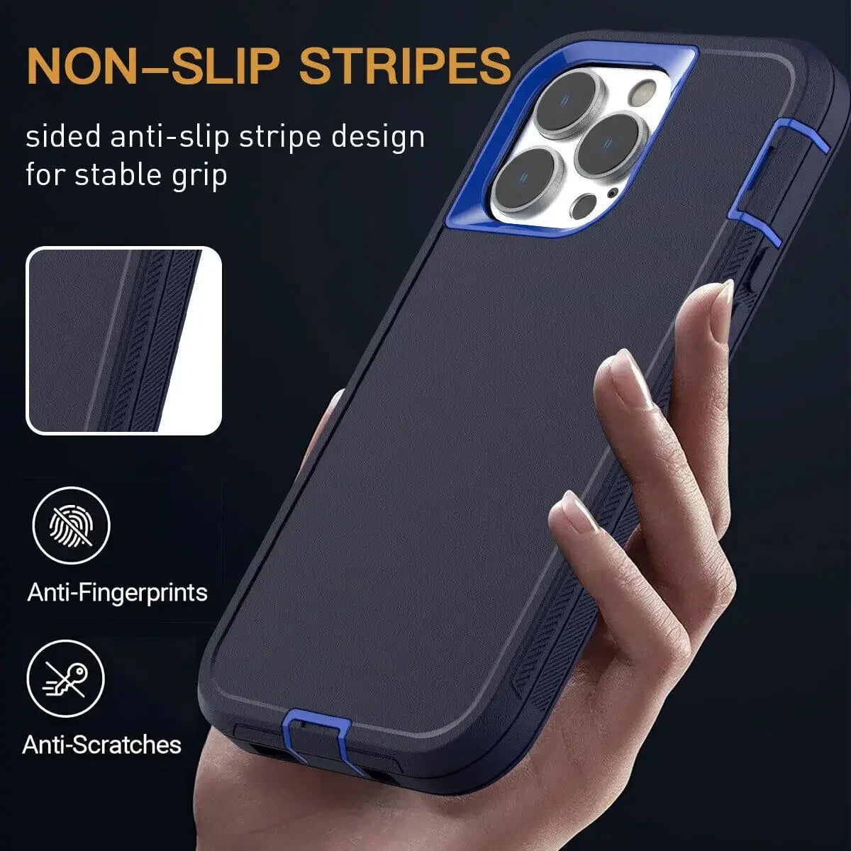 3 IN 1 Heavy Duty Shockproof Case For iPhone-Phone-case-Casever