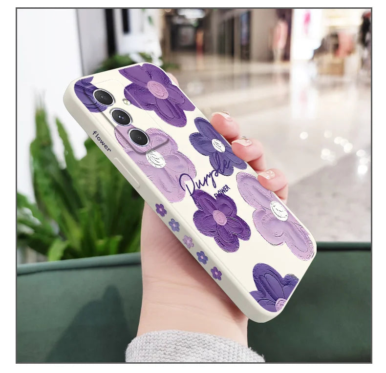 Purple Flower Case For Samsung