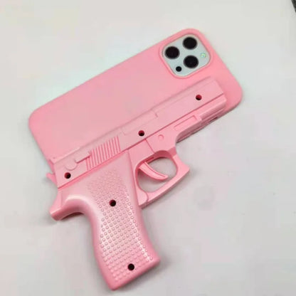 Creative Toy Pistol Phone Case for iPhone 12 - Decompressional Toy Gun with Pullable Trigger-Phone-case-Casever