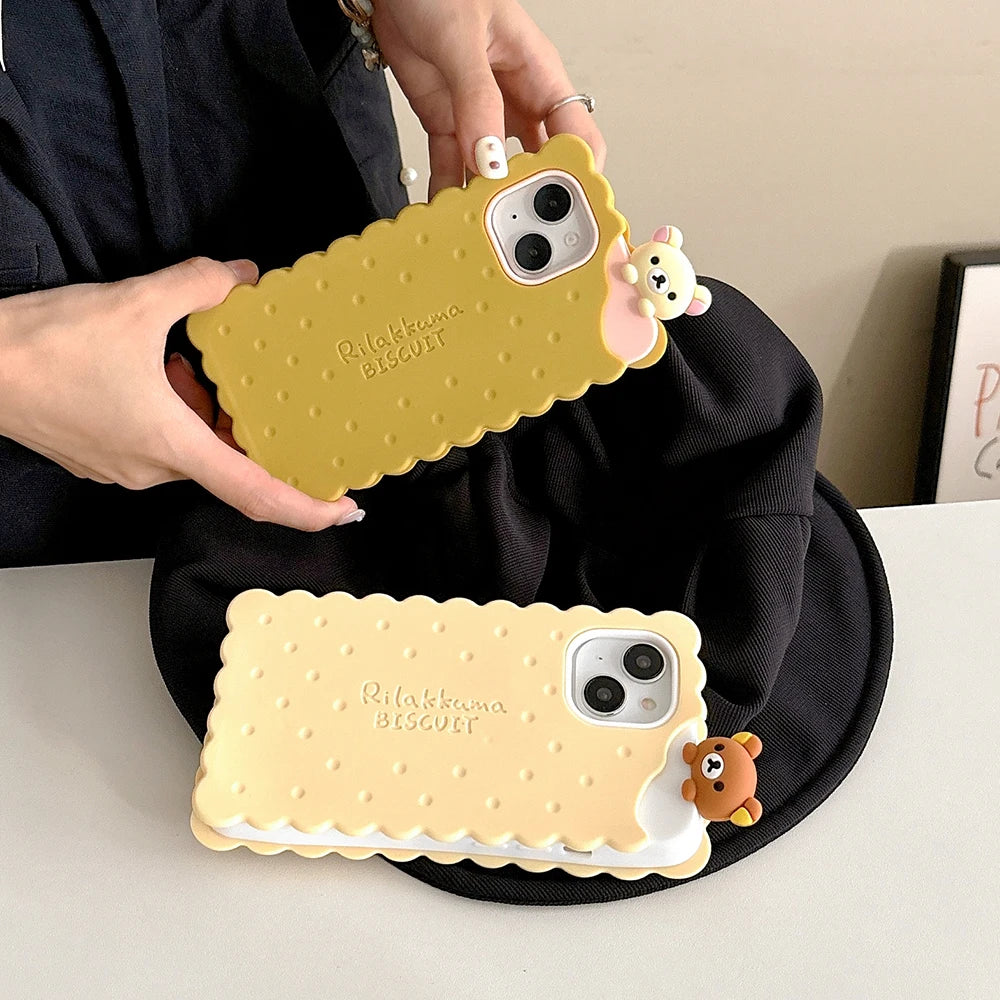 Funny Rilakkuma Bear Case For iPhone (Silicone)