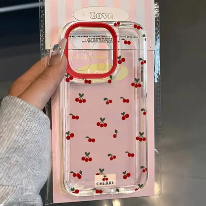 Cartoon Cherry Pattern Case for iPhone